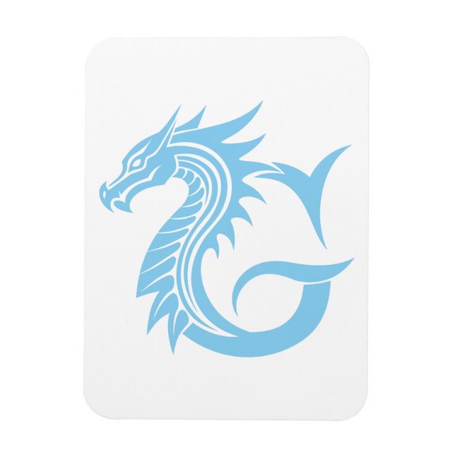 Drakstilskt brev G, drakalfabetet, monogram Magnet (Vertikal)