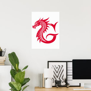 Drakstilskt brev G, Drakalfabetet, Monogram Poster
