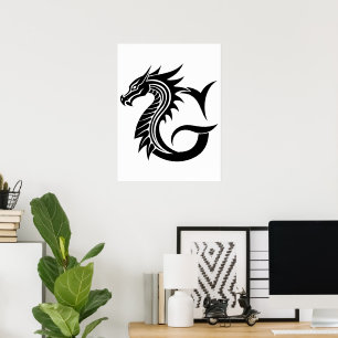 Drakstilskt brev G, Drakalfabetet, Monogram Poster