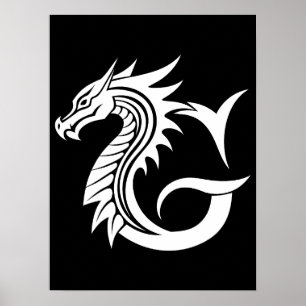 Drakstilt bokstav G, Drakalfabetet, Monogram Poster