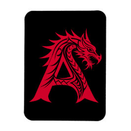 Drakstilt brev A, Drakalfabetet, Monogram Magnet