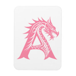 Drakstilt brev A, Drakalfabetet, Monogram Magnet