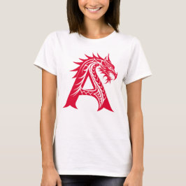Drakstilt brev A, Drakalfabetet, Monogram T Shirt