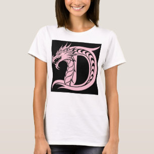 Drakstilt brev D, Drakalfabetet, Monogram T Shirt