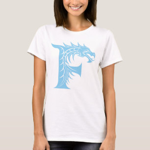 Drakstilt brev F, Drakalfabetet, Monogram T Shirt