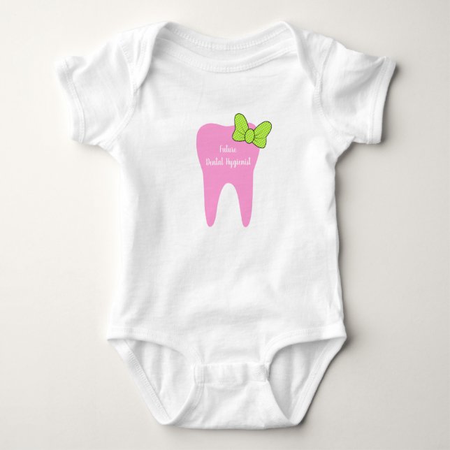 Dräkt för baby "för framtida tandhygienist" för t shirt (Framsida)