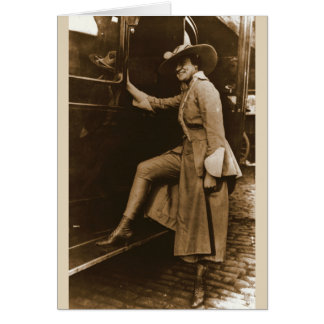 Dräkt för Chicago Suffragettemarsch Hälsningskort