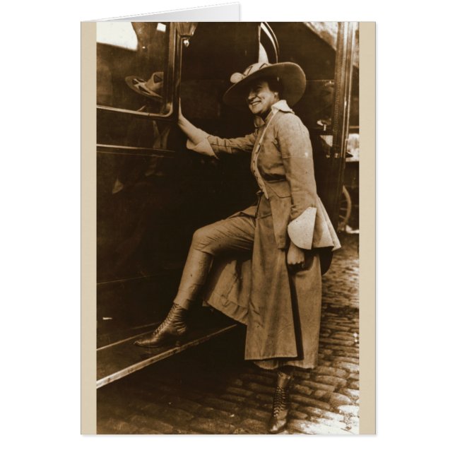 Dräkt för Chicago Suffragettemarsch Hälsningskort (Framsidan)