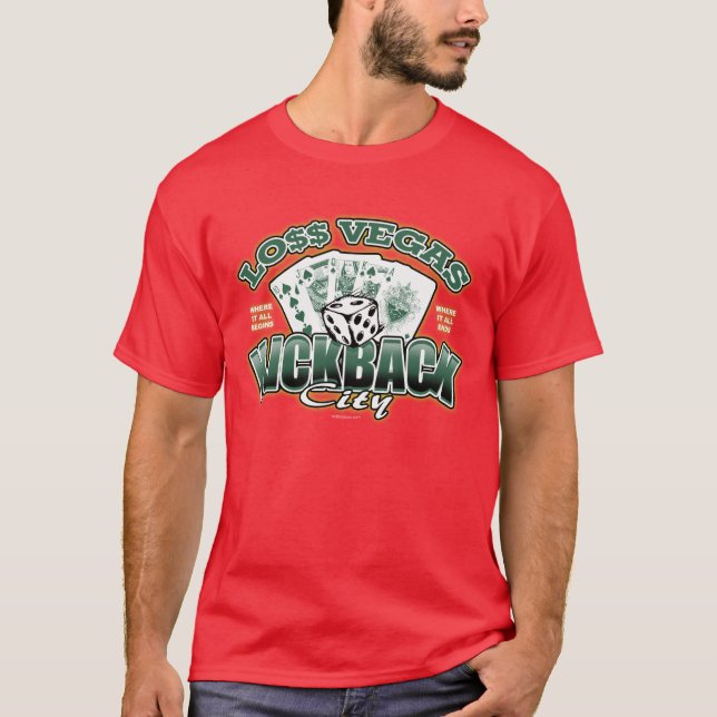 Dräkt för förlustVegas mörk T Shirt (Framsida)