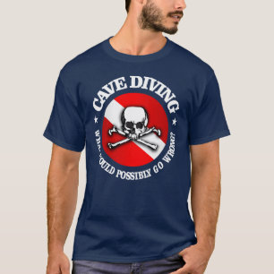 Dräkt för grottadykning (skalle) t shirt