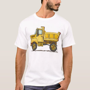 Dräkt för huvudväglastbilkonstruktion t-shirt