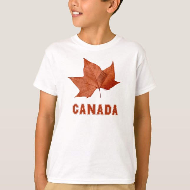 Dräkt för Kanada lönnlövbarn Tee Shirt (Framsida)
