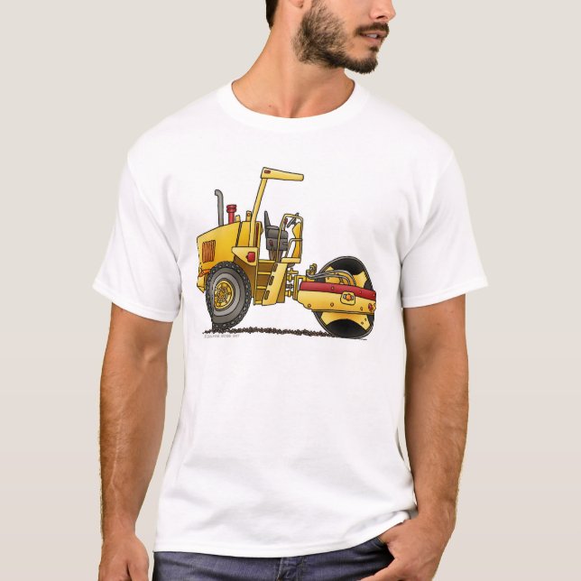 Dräkt för konstruktion för singelrullCompactor Tee Shirt (Framsida)