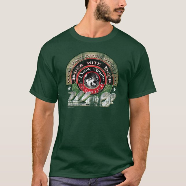 Dräkt för mörk för Lager för vargpacke Tee Shirt (Framsida)