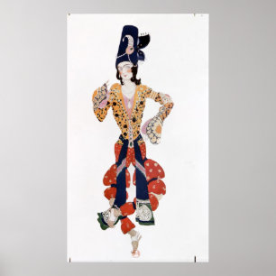 Dräkt för Nijinsky i baletten Poster