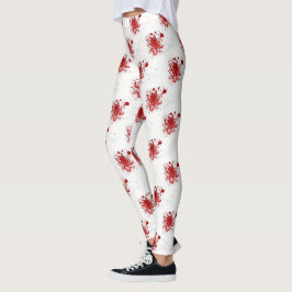 Dräkt för Splatters för läskigt Halloween blod Leggings