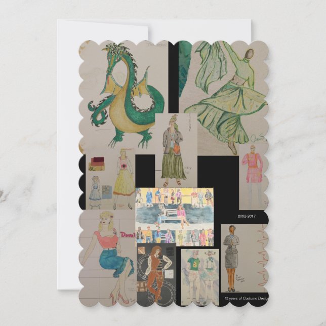 Dräktdesign: Ett Timelime hälsningkort Julkort (Framsida)