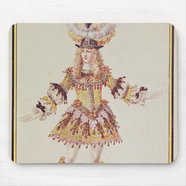 Dräktdesign för den male dansare, c.1660 musmatta (Framsidan)