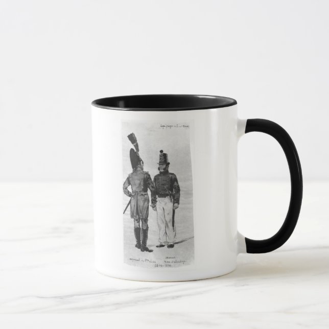 Dräkter av franska flottor från 1804 till 1814 mugg (Höger)