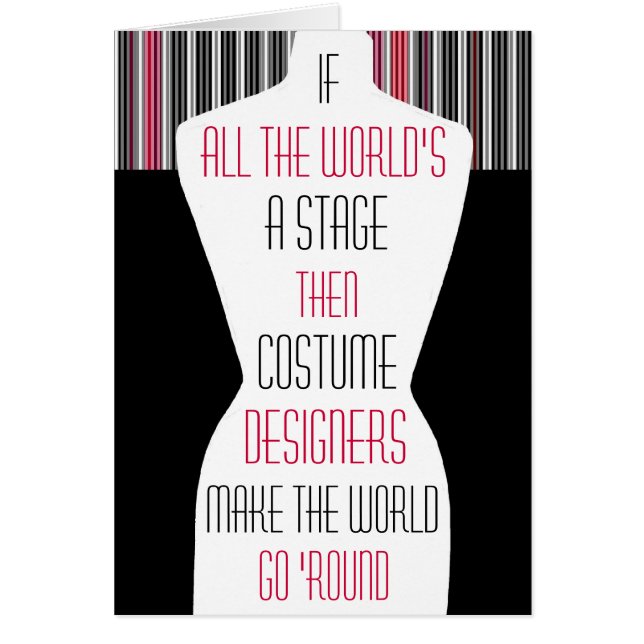 Dräktformgivare Hälsningskort (Framsidan)