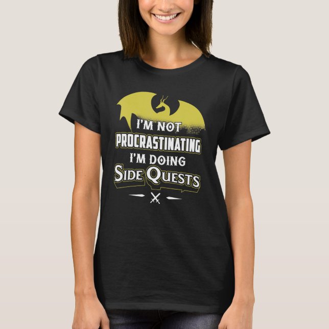 Draktröja Jag dröjer inte Jag gör sidohändelser T Shirt (Framsida)