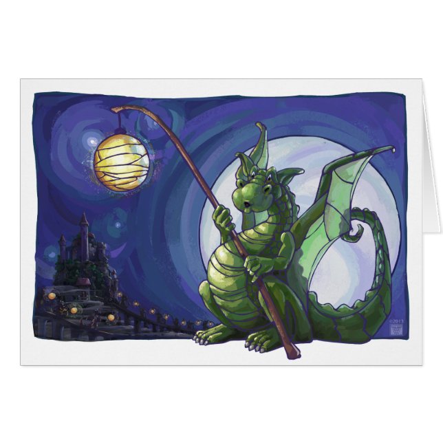 Drakvakt Konst Hälsningskort (Framsidan Horizontal)