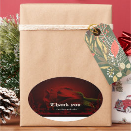 Drama av Kärlek, den gotiska Ro av minnet. Ovalt Klistermärke