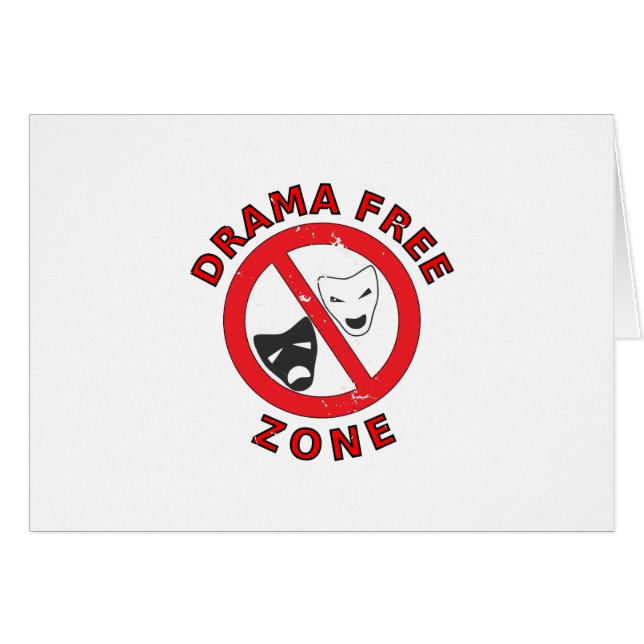 Drama Free Zon Hälsningskort (Framsidan Horizontal)