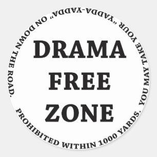 Drama Free Zon Runt Klistermärke
