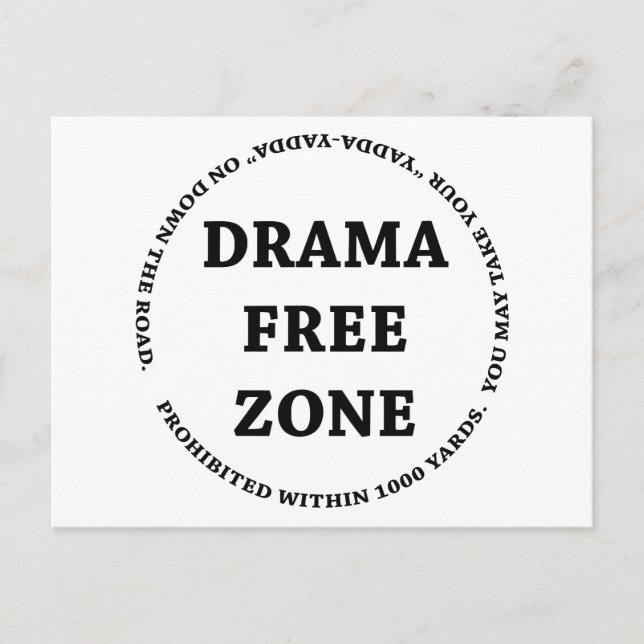 Drama Free Zon Vykort (Framsida)