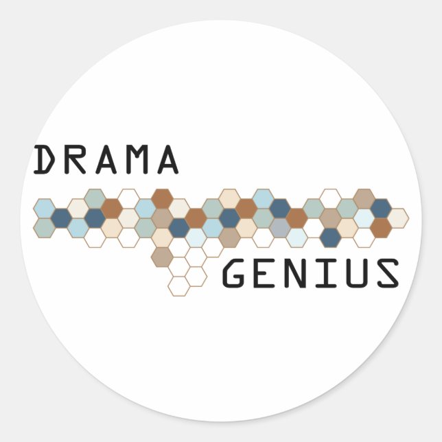 Drama Genius Runt Klistermärke (Framsida)