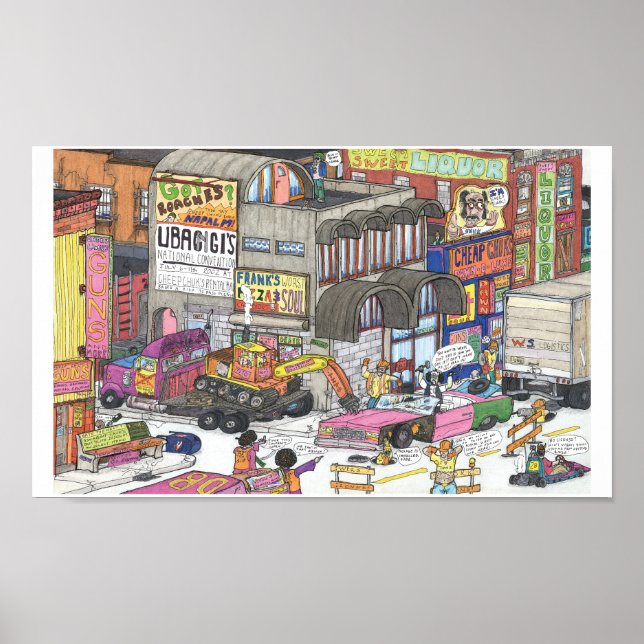 Drama i hörnet av Broad & Charles Poster (Framsidan)