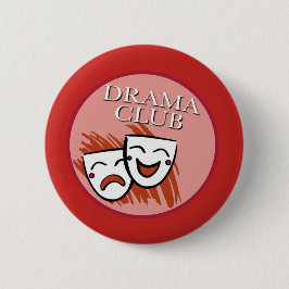 Drama Klubb Badge in Red Knapp