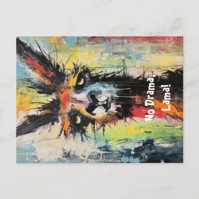 Drama Lama Personalisierbar Funky Hipster Niedlich Vykort (Framsida)