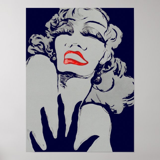 Drama Läppar CHANGE FÄRG ~ Poster 16 x 12 (Framsidan)