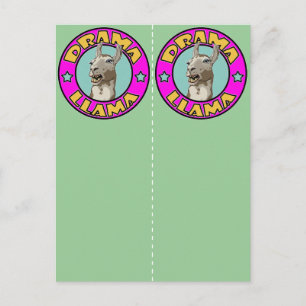 Drama Llama, 2x-bokmärke, vykort