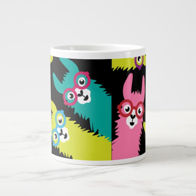 Drama Llama Colorful Camelid Jumbo Mugg (Framsidan)