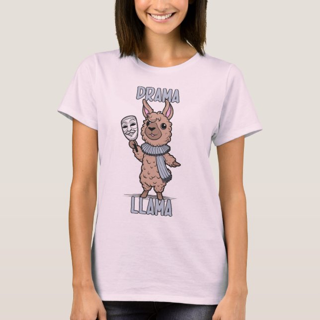 Drama Llama Cute T Shirt (Framsida)