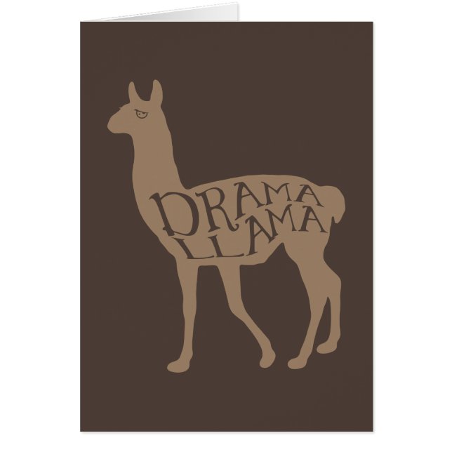Drama Llama Hälsningskort (Framsidan)