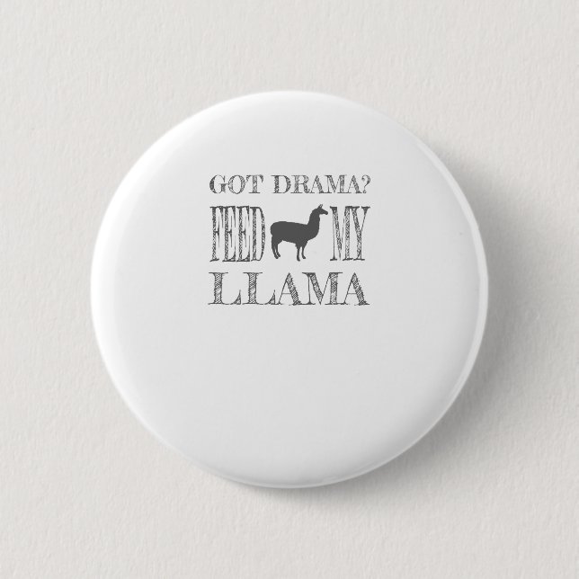Drama Llama Har Drama Matar Min Llama Knapp (Framsida)