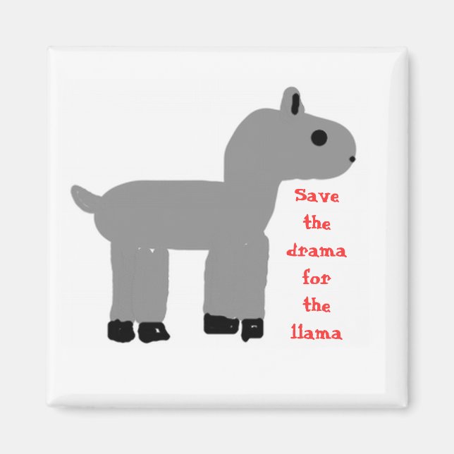Drama Llama Magnet (Framsidan)