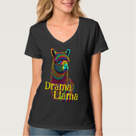 Drama Llama Psychedelic Färg T Shirt