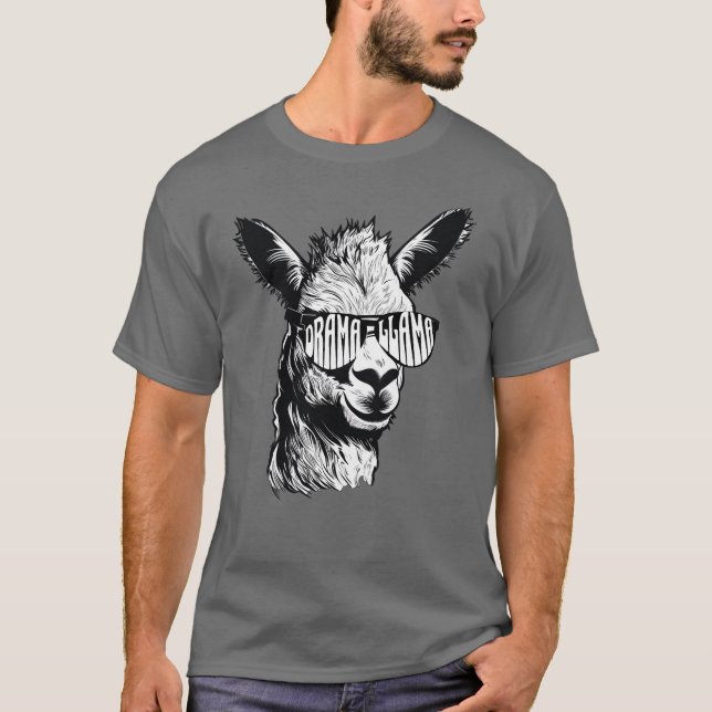 Drama Llama Punny Llama Älskare Manar T Shirt (Framsida)