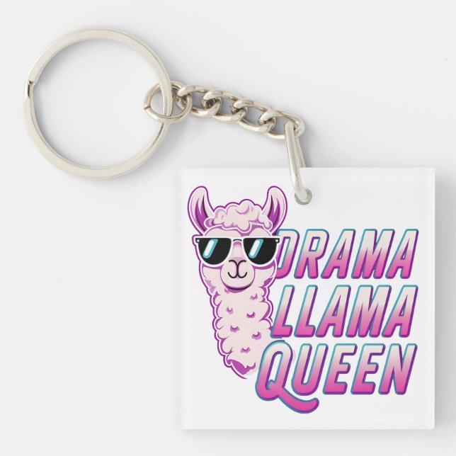 Drama Llama Queen Cute Llama med solglasögon (Framsidan)