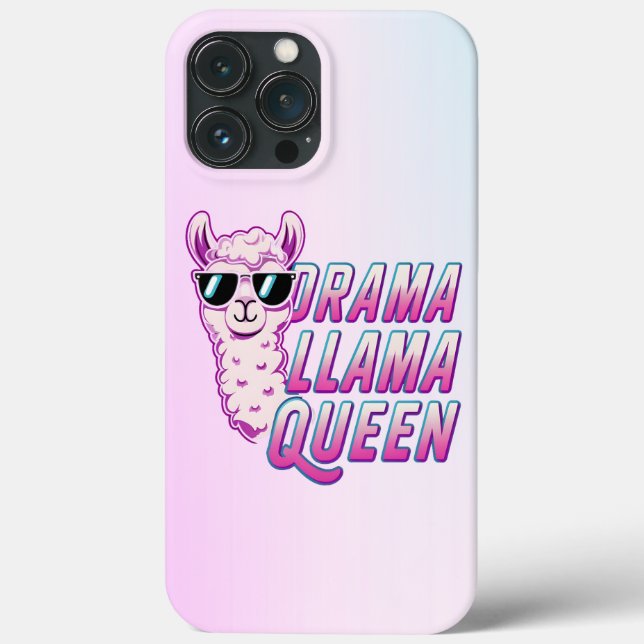 Drama Llama Queen Cute Llama med solglasögon (Baksida)