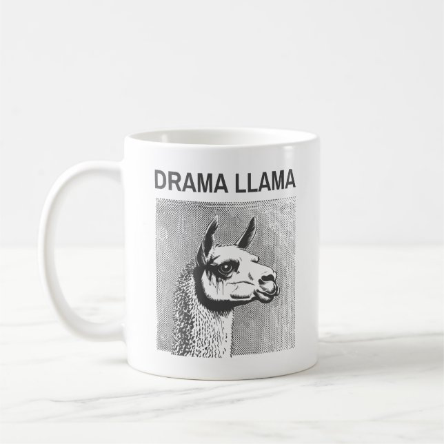 Drama Llama Rolig Klassisk Mugg (Vänster)