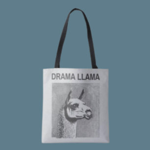 Drama Llama Rolig Totebag Tygkasse
