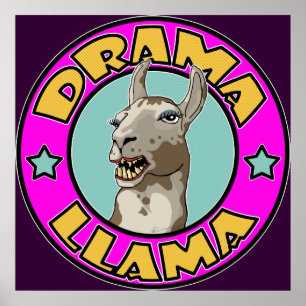 Drama Llama, skriv ut Poster