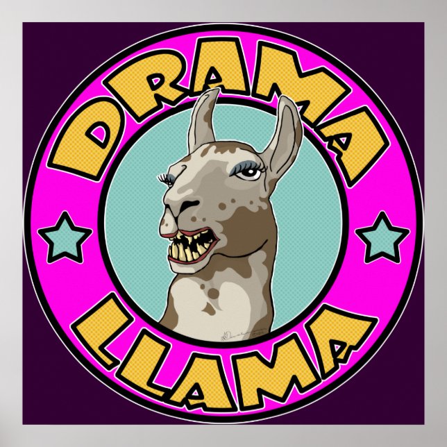Drama Llama, skriv ut Poster (Framsidan)