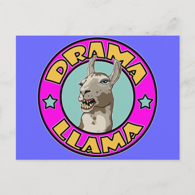 Drama Llama Vykort (Framsida)
